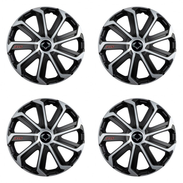 puklice pre  Sangyong 15 Evo black&silver