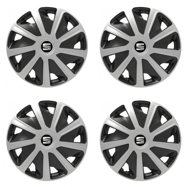 puklice pre  Seat pre dodávky 16 Craft silver and black