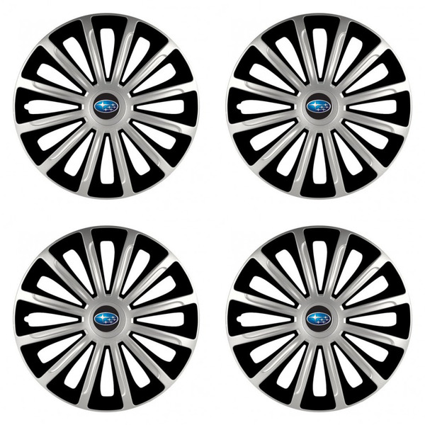 puklice pre  Subaru 16 TREND silver and black