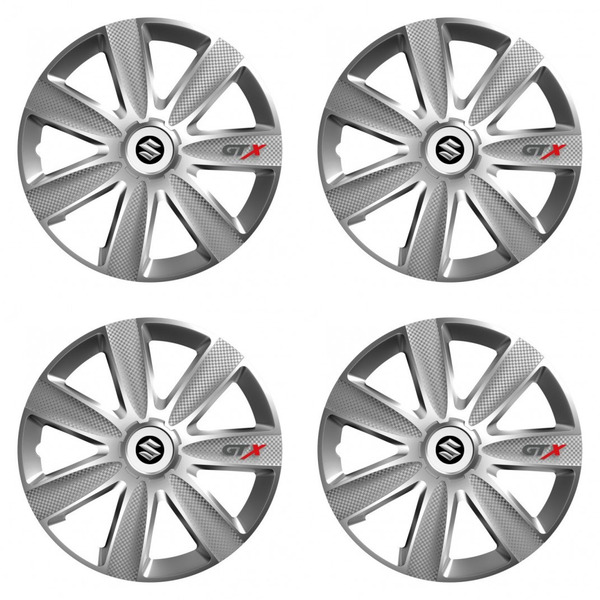 puklice pre Suzuki 14 GTX CARBON silver