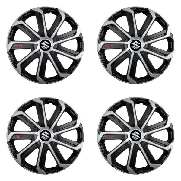 puklice pre  Suzuki 15 Evo black&silver