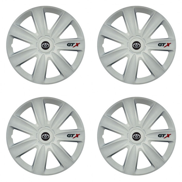 puklice pre  Toyota 14 GTX carbon white