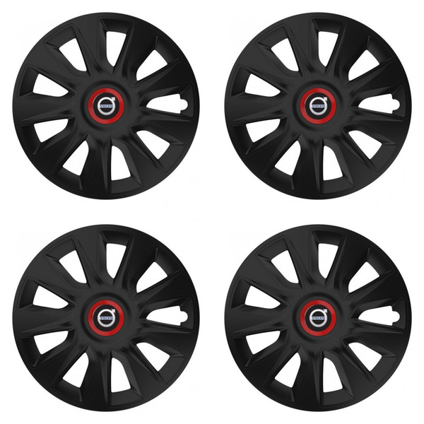 puklice pre Volvo (čierne) 16 STRATOS RR black