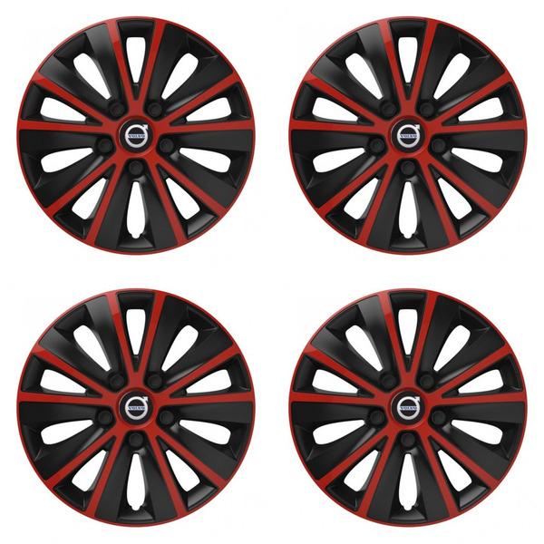 puklice pre Volvo (čierne) 16 RAPIDE red and black