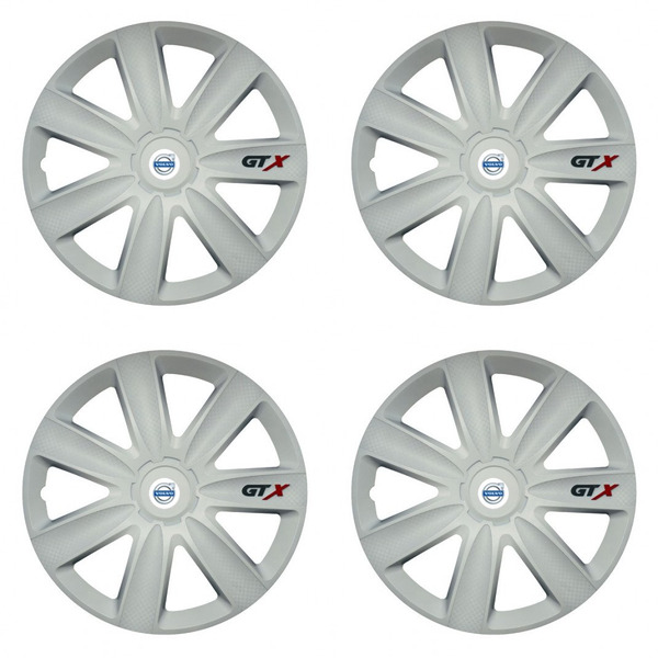 puklice pre  Volvo (biele) 14 GTX carbon white