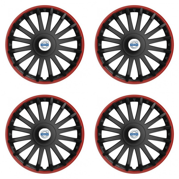 puklice pre Volvo (biele) 16 CRYSTAL RO black