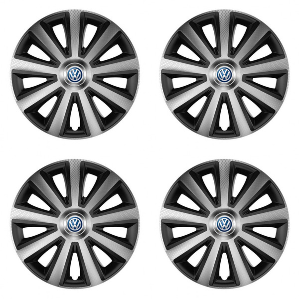 puklice pre  VW (modré) 14 Aviator carbon silver&black