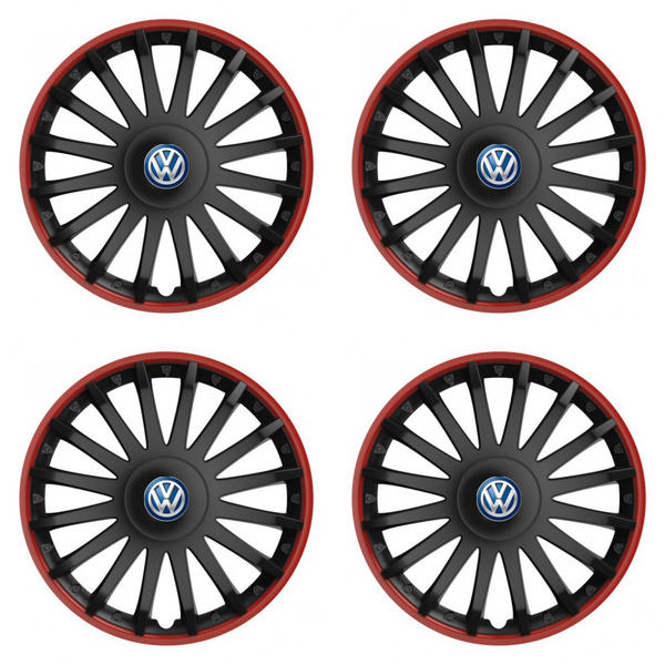 puklice pre VW (modré) 15 CRYSTAL RO black